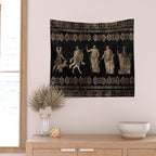 Greek Deities and Meander key ornament Wall Tapestry Gallery Image 2