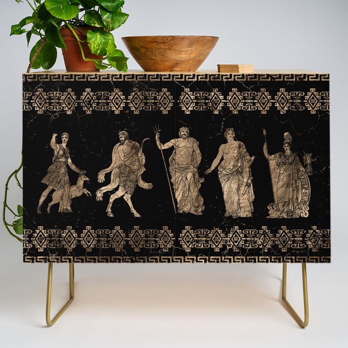 Greek Deities and Meander key ornament Credenza Gallery Image 1