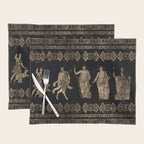 Greek Deities and Meander key ornament Placemat Gallery Image 1