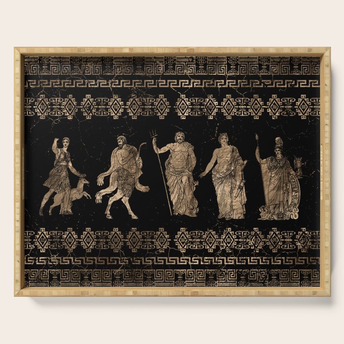 Greek Deities and Meander key ornament Serving Tray Gallery Image 1