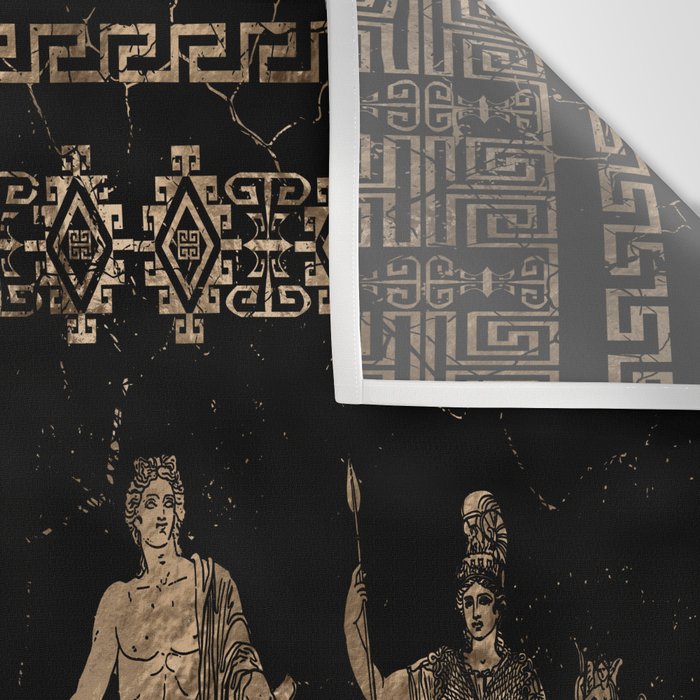 Greek Deities and Meander key ornament Wall Tapestry Gallery Image 3