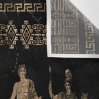 Greek Deities and Meander key ornament Wall Tapestry Gallery Image 3