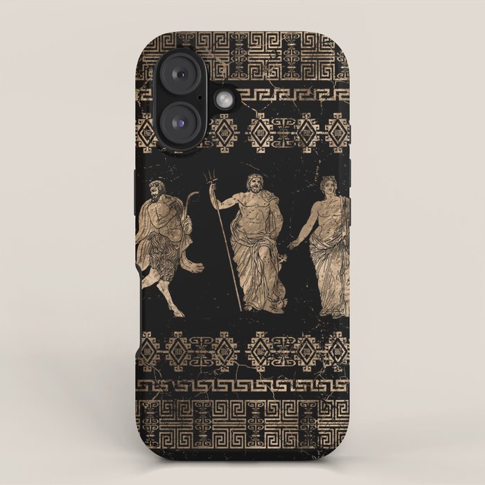 Greek Deities and Meander key ornament iPhone Case Gallery Image 1