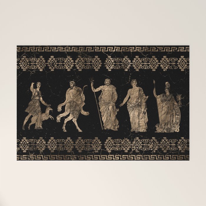 Greek Deities and Meander key ornament Welcome Mat Gallery Image 1