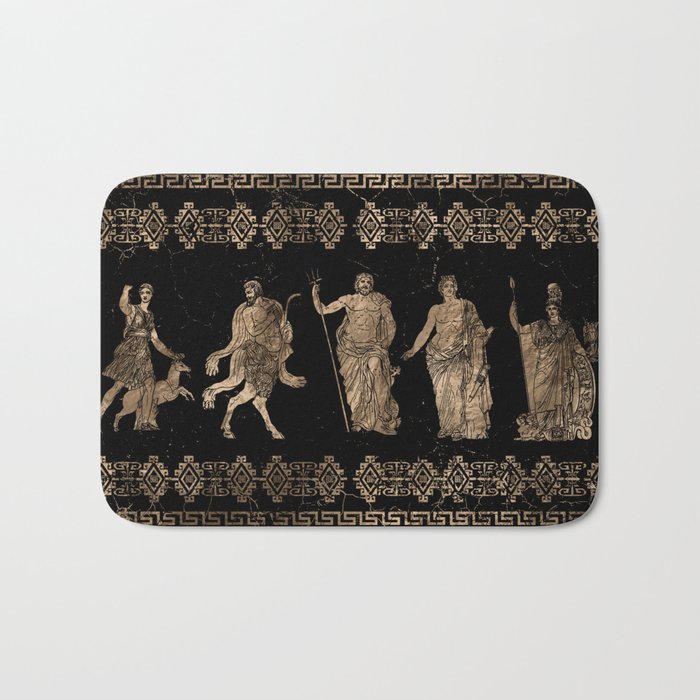 Greek Deities and Meander key ornament Bath Mat Gallery Image 1