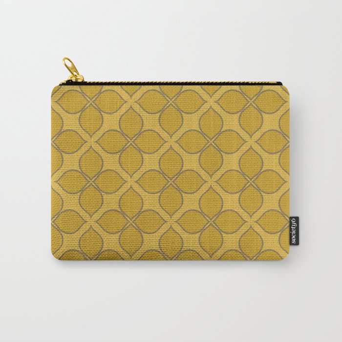 Golden Moroccan Floral Pattern Carry All Pouch Gallery Image 1