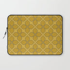 Golden Moroccan Floral Pattern Laptop Sleeve Gallery Image 1