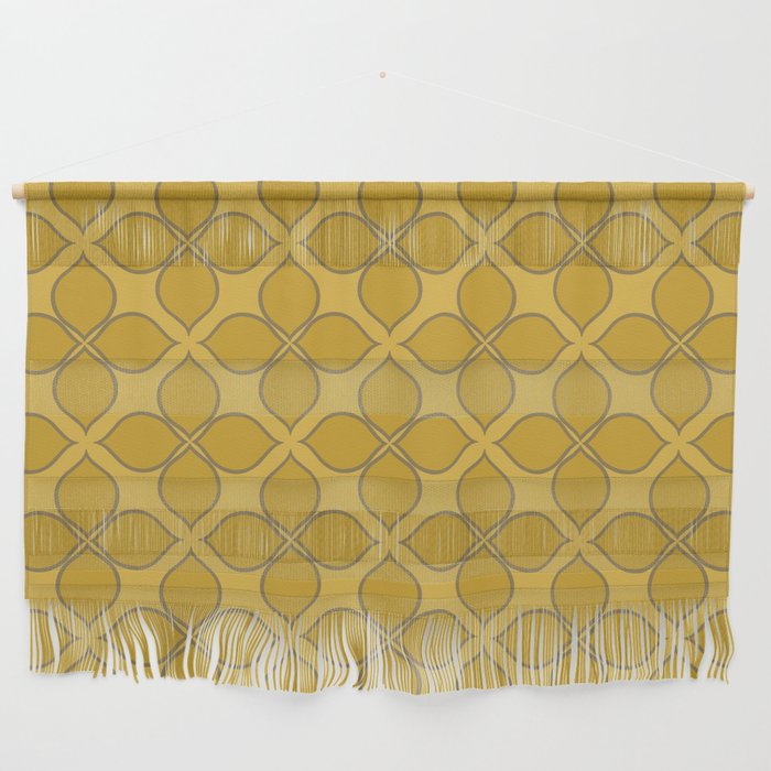 Golden Moroccan Floral Pattern Wall Hanging Gallery Image 1