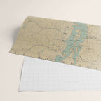 Vintage Lake Champlain Lighthouse Map (1896) Wrapping Paper Gallery Image 2