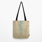 Vintage Lake Champlain Lighthouse Map (1896) Tote Bag Gallery Image 2