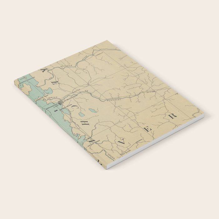 Vintage Lake Champlain Lighthouse Map (1896) Notebook Gallery Image 1