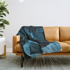Unbridled - teal Throw Blanket Gallery Image 1