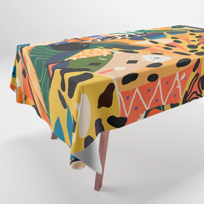 POP COLLAGE 01: Wild Edition Tablecloth Gallery Image 1