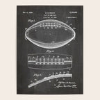 Football Patent - American Football Art - Black Chalkboard Poster Gallery Image 4