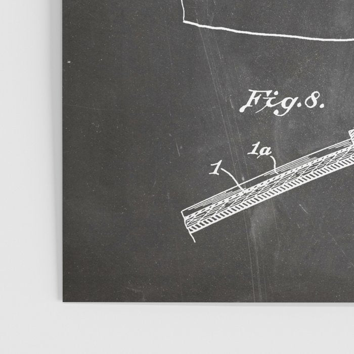 Football Patent - American Football Art - Black Chalkboard Poster Gallery Image 3