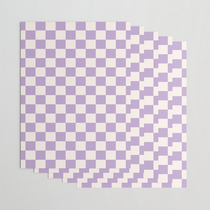 Check Checkered Purple Lilac Lavender Checkerboard Geometric Square Grid Pattern Boho Modern Minimal Wrapping Paper Gallery Image 3
