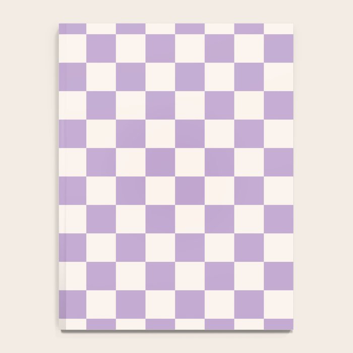 Check Checkered Purple Lilac Lavender Checkerboard Geometric Square Grid Pattern Boho Modern Minimal Notebook Gallery Image 4