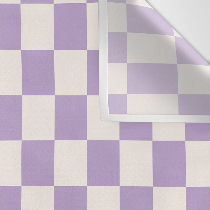 Check Checkered Purple Lilac Lavender Checkerboard Geometric Square Grid Pattern Boho Modern Minimal Wall Tapestry Gallery Image 3