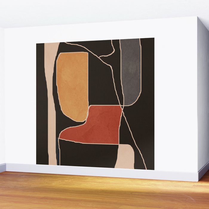 Modern Abstract Minimal Shapes 212 Wall Mural Gallery Image 2