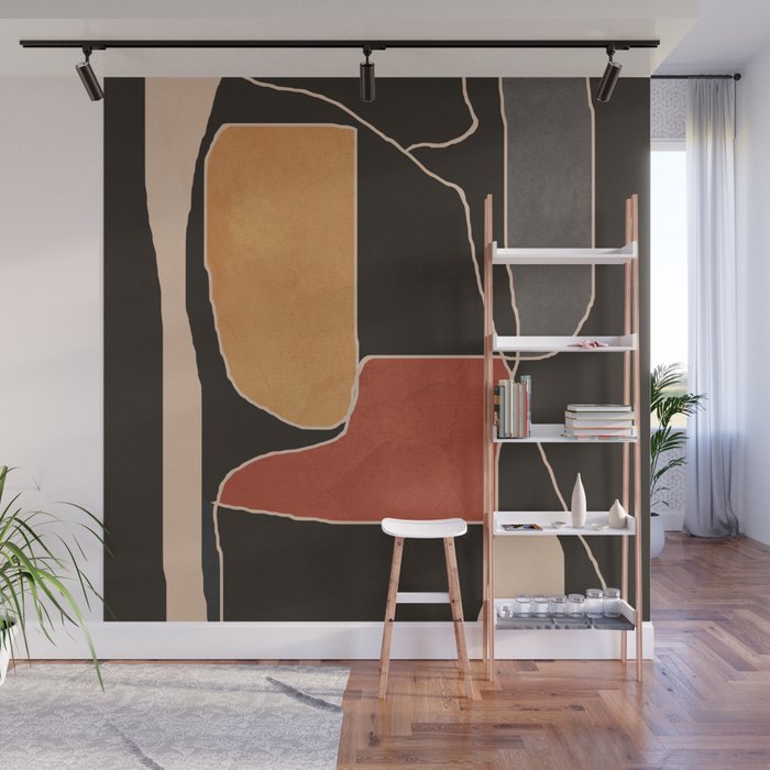 Modern Abstract Minimal Shapes 212 Wall Mural Gallery Image 1