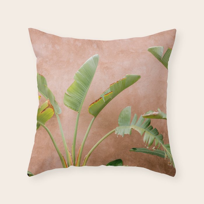 Palms of Ourika Morocco | Pastel Travel Photography Marrakech Throw Pillow Gallery Image 1