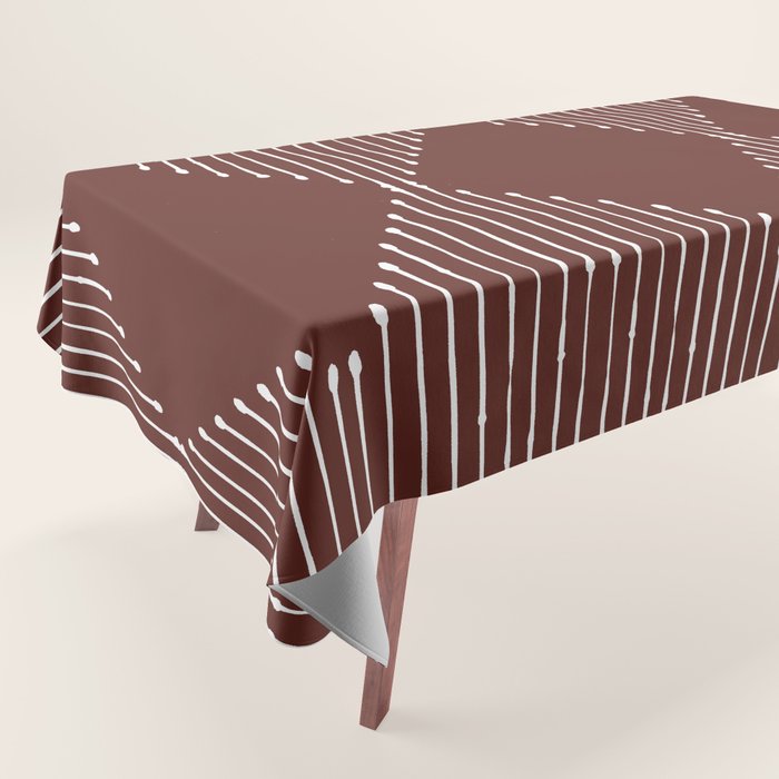 Geo (Red Wine) Tablecloth Gallery Image 1