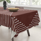 Geo (Red Wine) Tablecloth Gallery Image 3