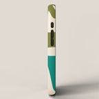 Midcentury Modern Abstract Kwaito Pattern in Mid Century Colors on Cream iPhone Case Gallery Image 2