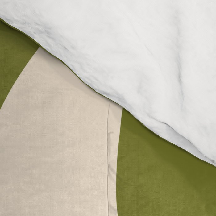Midcentury Modern Abstract Kwaito Pattern in Mid Century Colors on Cream Comforter Gallery Image 4