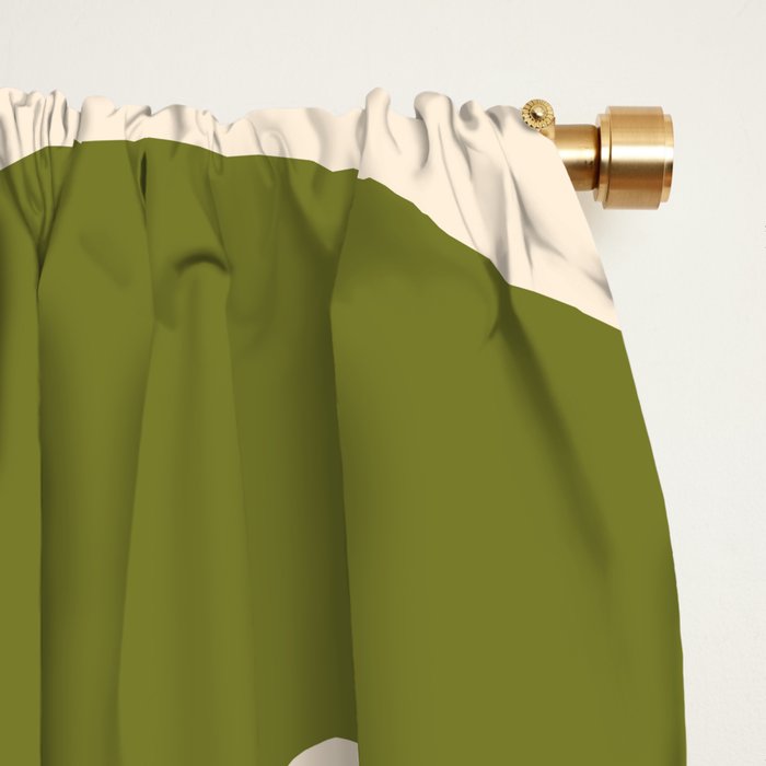 Midcentury Modern Abstract Kwaito Pattern in Mid Century Colors on Cream Window Curtain Gallery Image 2
