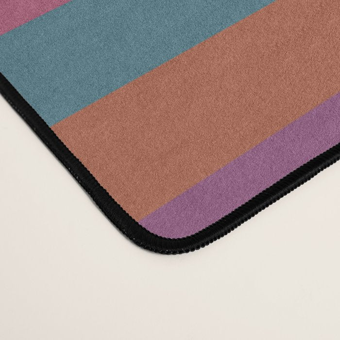 Mixed Stripes Pattern IX Retro Rainbow Desk Mat Gallery Image 4