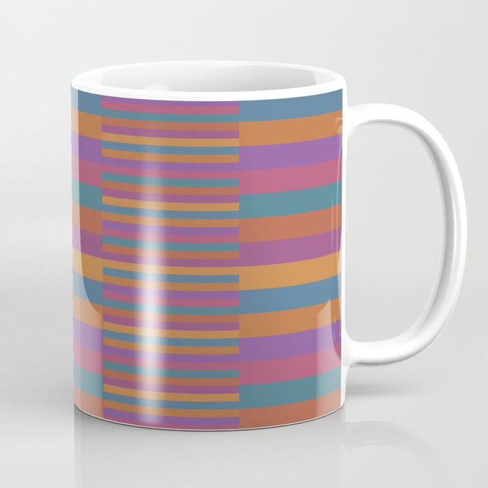 Mixed Stripes Pattern IX Retro Rainbow Coffee Mug Gallery Image 1