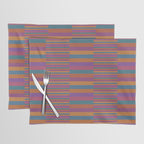 Mixed Stripes Pattern IX Retro Rainbow Placemat Gallery Image 1