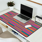 Mixed Stripes Pattern IX Retro Rainbow Desk Mat Gallery Image 2