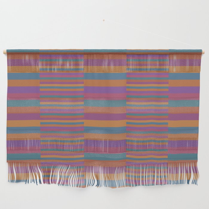 Mixed Stripes Pattern IX Retro Rainbow Wall Hanging Gallery Image 1