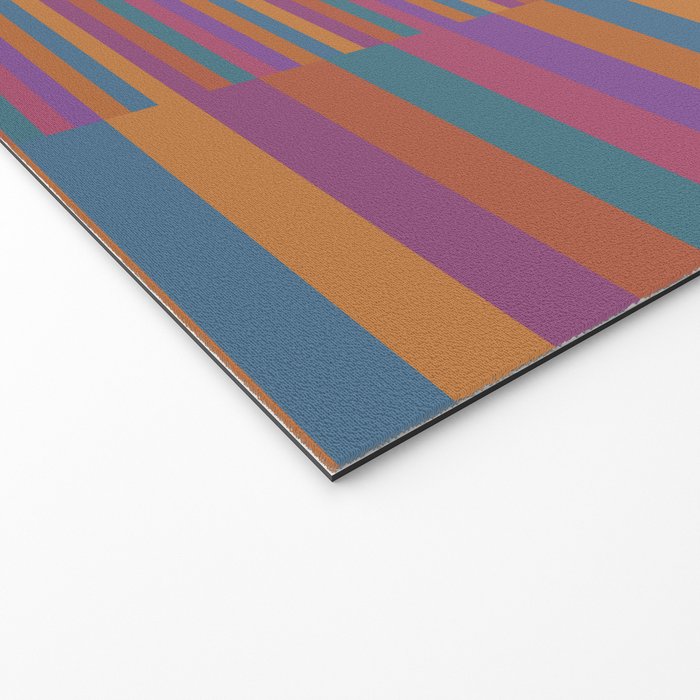 Mixed Stripes Pattern IX Retro Rainbow Welcome Mat Gallery Image 2