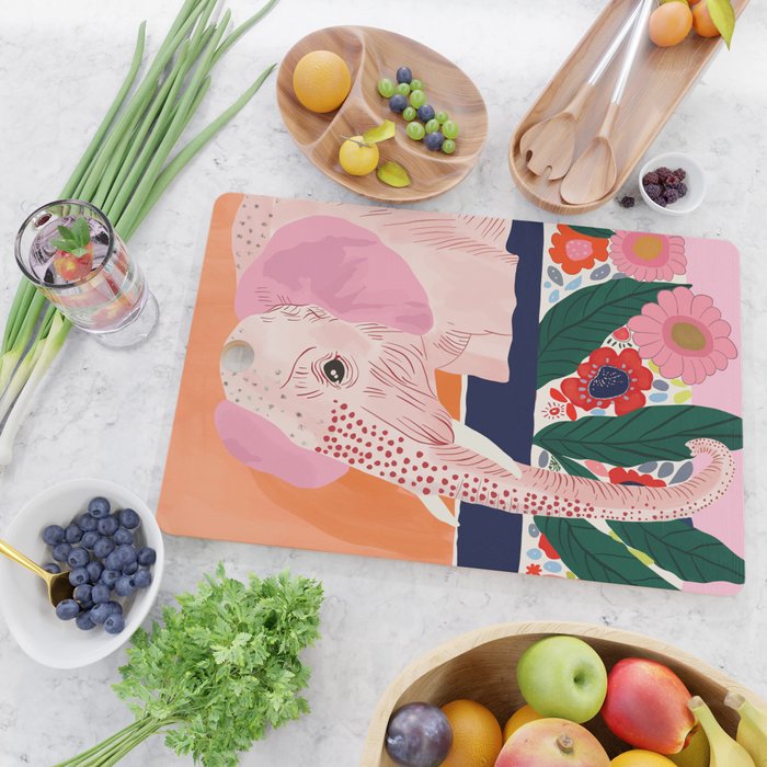 Elephant Spa Day Cutting Board Gallery Image 2