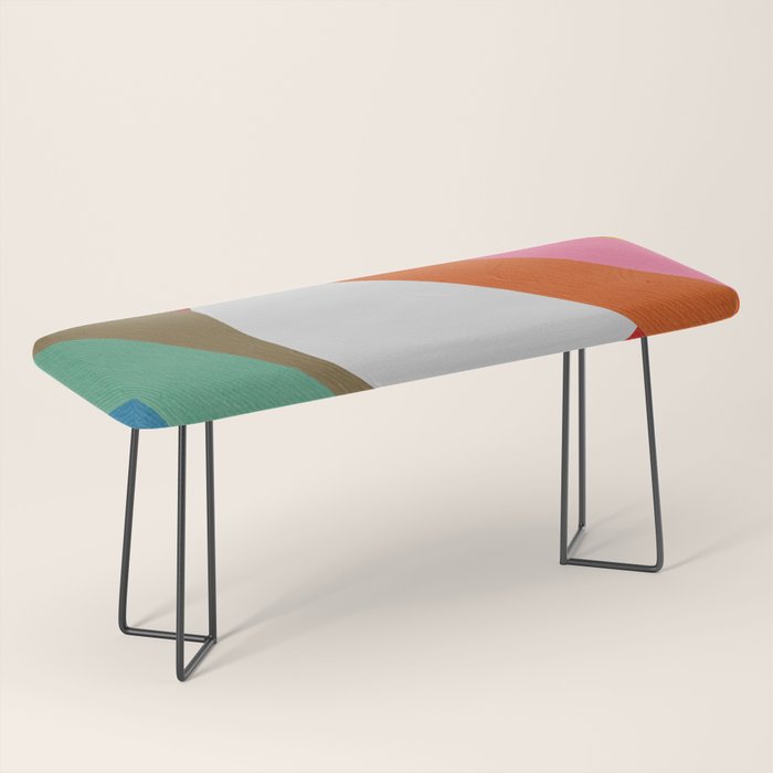 Diagonal Color Blocking - Rainbow Moon Bench Gallery Image 1