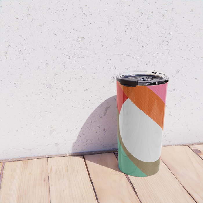 Diagonal Color Blocking - Rainbow Moon Travel Mug Gallery Image 4