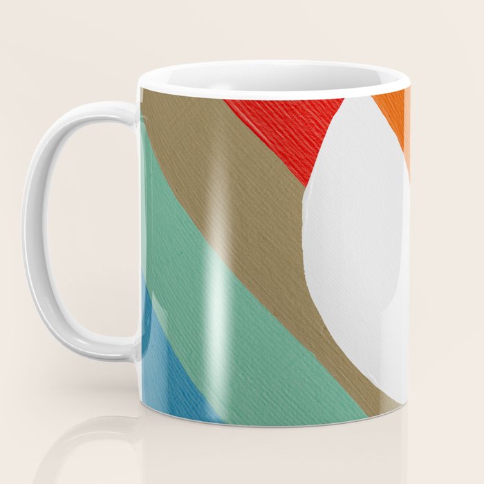Diagonal Color Blocking - Rainbow Moon Coffee Mug Gallery Image 3