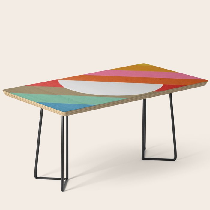 Diagonal Color Blocking - Rainbow Moon Coffee Table Gallery Image 1