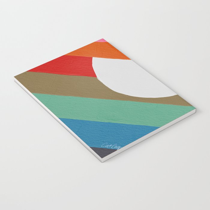 Diagonal Color Blocking - Rainbow Moon Notebook Gallery Image 3