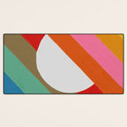 Diagonal Color Blocking - Rainbow Moon Desk Mat Gallery Image 3