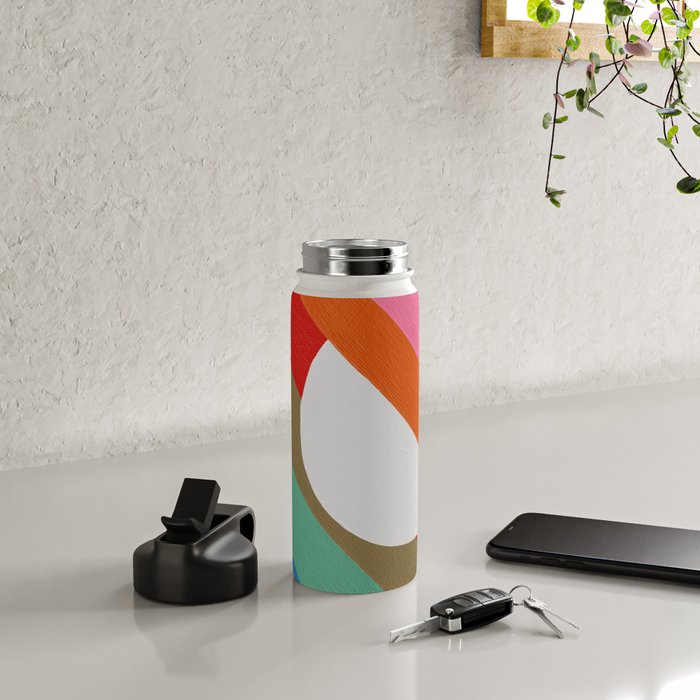 Diagonal Color Blocking - Rainbow Moon Water Bottle Gallery Image 4