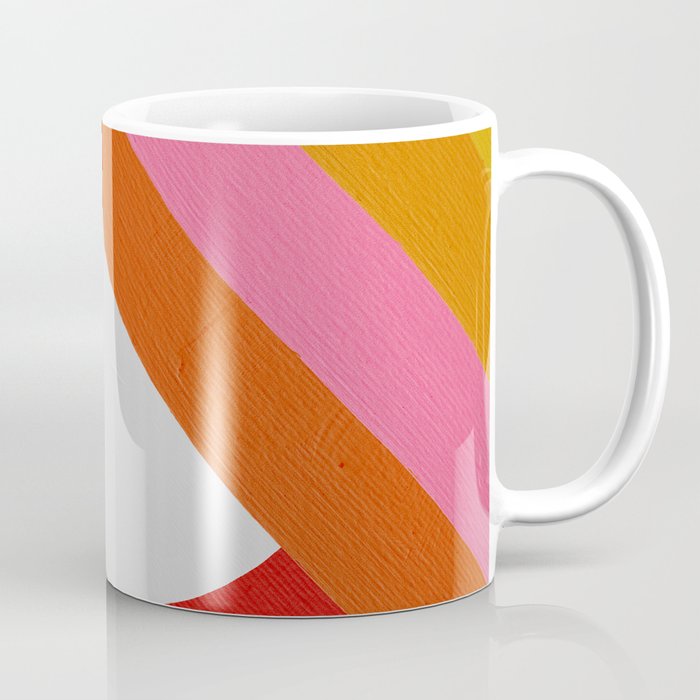 Diagonal Color Blocking - Rainbow Moon Coffee Mug Gallery Image 1