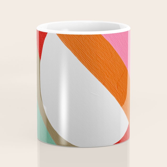 Diagonal Color Blocking - Rainbow Moon Coffee Mug Gallery Image 4