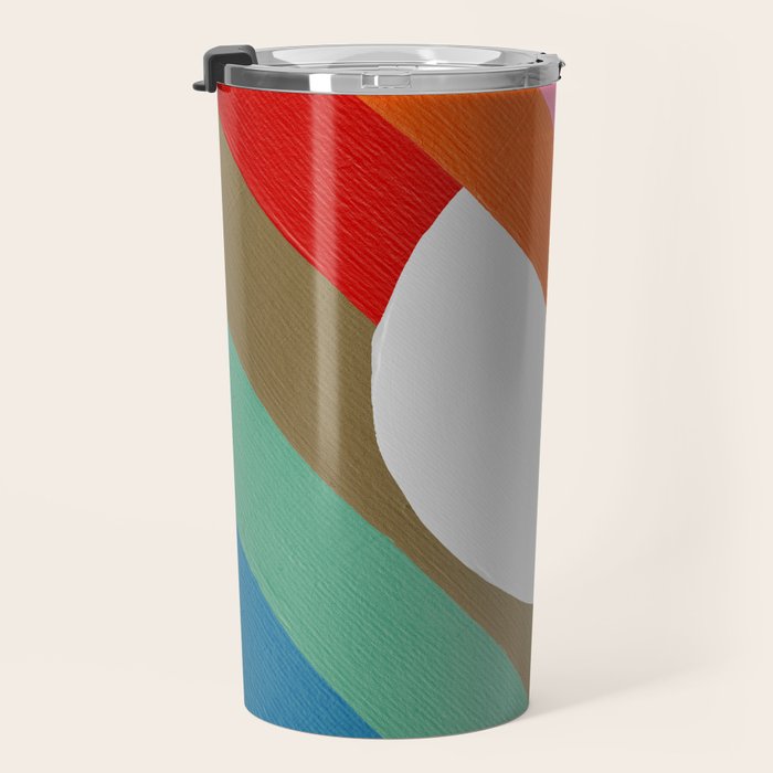 Diagonal Color Blocking - Rainbow Moon Travel Mug Gallery Image 3