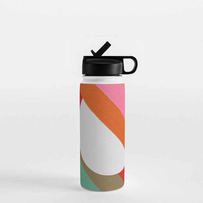 Diagonal Color Blocking - Rainbow Moon Water Bottle Gallery Image 1