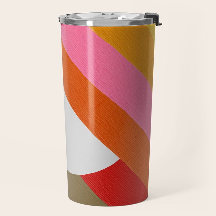 Diagonal Color Blocking - Rainbow Moon Travel Mug Gallery Image 2