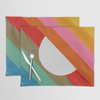Diagonal Color Blocking - Rainbow Moon Placemat Gallery Image 1